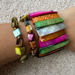 Set of Three Fashion Bracelets
